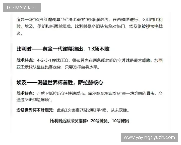 世界杯比利时对阵埃及半全场比赛详细分析与预测指南 世界杯比利时对阵埃及半全场比赛详细分析与预测指南